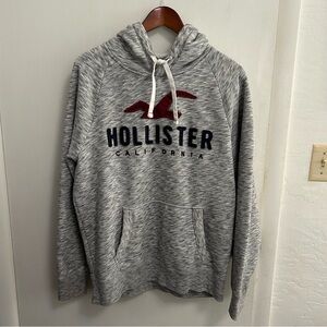 Vintage Hollister Hoodie Mens Large Gray Pullover Sweatshirt Y2K Surf California